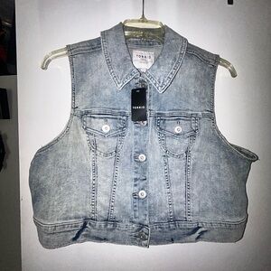 Torrid Light Blue Denim Vest Sz 1
